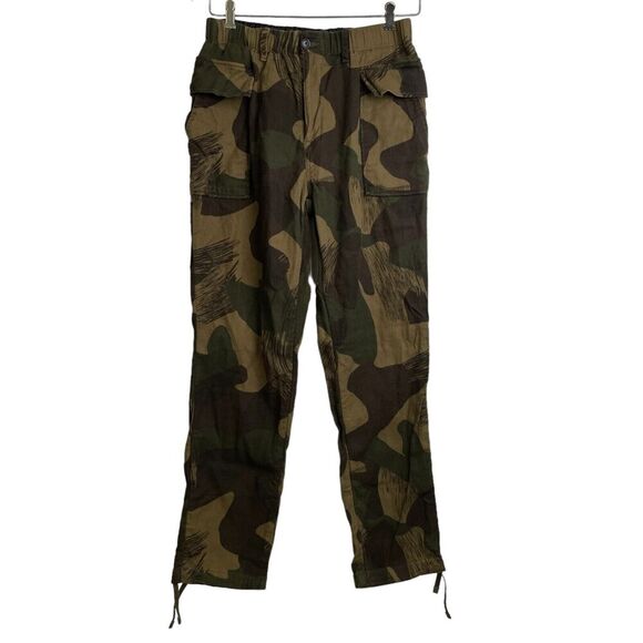 Levis Made Crafted Camo Cargo Pants Green Brown Relaxed Japan Fabric Womens 2 - Picture 1 of 13